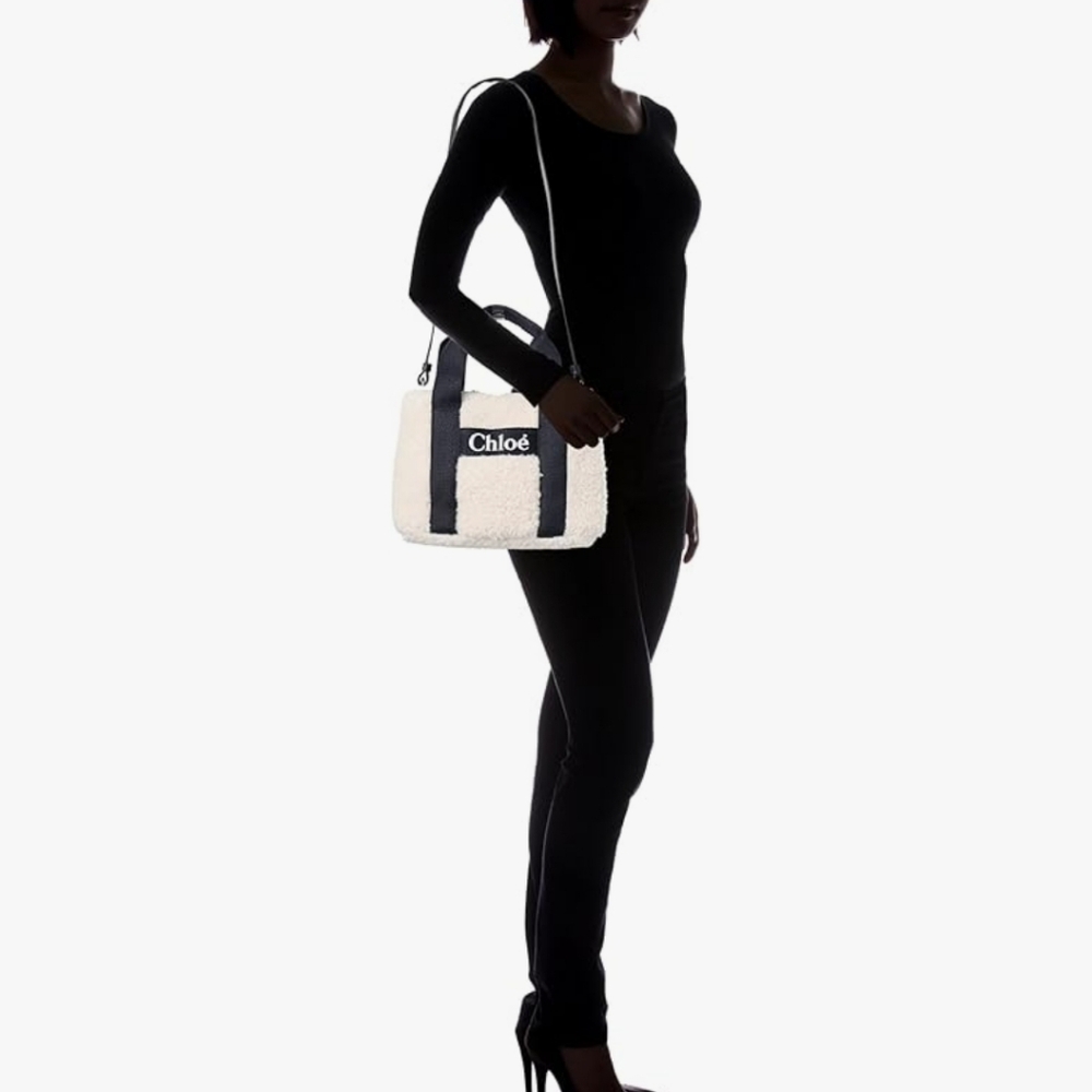 Chloe Teddy Cream and Naxy Fleece Handbag - Picture 10 of 10
